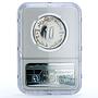 Algeria 10 dinars Abdelhamid Benbadis KM-135 MS 66 NGC silver coin 1994