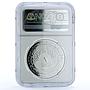 Iraq 1 dinar Hegira Hijra KM-148 Mosque Religion PF 67 NGC silver coin 1980