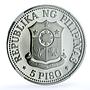 Philippines 5 piso Marcos New Society KM-210.2 PF 68 NGC nickel coin 1975