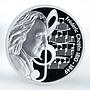 Tuvalu 1 dollar Frederik Chopin 1810-1849 proof silver coin 2010