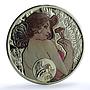 Niue 1 dollar Aquarius KM-505 Zodiac Signs Mucha Art proof silver coin 2011