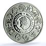 Niue 1 dollar Aquarius KM-505 Zodiac Signs Mucha Art proof silver coin 2011