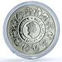 Niue 1 dollar Aquarius KM-505 Zodiac Signs Mucha Art proof silver coin 2011
