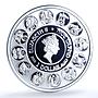 Niue 1 dollar Aquarius KM-505 Zodiac Signs Mucha Art proof silver coin 2011