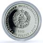 Transnistria 100 roubles Grigoriopol KM-41 Coat of Arms City silver coin 2002