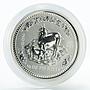 Australia 50 Cents Year of the Goat Lunar Series I 1/2 Oz Silver coin 2003