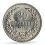 Bulgaria 20 stotinki Ferdinand I KM-26 MS 63 PCGS CuNi coin 1913