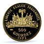 Haiti 500 gourdes Woman with Shell KM-109 PR 65 PCGS gold coin 1973