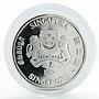 Singapore 5 dollars Benjamin Shears Bridge silver coin 1982