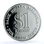 Malaysia 1 ringgit Bank Negara KM-27a Building PF 69 NGC silver coin 1979