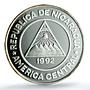 Nicaragua 250 cordobas Royal Visit Olympics KM-79 PR 68 PCGS silver coin 1992