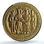 USSR Russia Ukraine Reunification 300th Anniversary Gilt MS 63 PCGS medal 1954