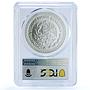 Mexico 1 onza Libertad Angel of Independence KM-613 MS 66 PCGS silver coin 1997