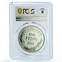 Araucania-Patagonia 100 pesos Felipe 128th Founding X#21 PL 68 PCGS coin 1988