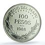 Araucania-Patagonia 100 pesos Felipe 128th Founding X#21 PL 68 PCGS coin 1988
