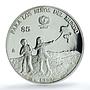 Mexico 5 pesos UNICEF KM-640 Children Flying Kite PR 68 PCGS silver coin 1998