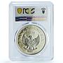 Indonesia 5000 rupiah Orangutan KM-40 Monkey Fauna MS 66 PCGS silver coin 1974