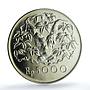Indonesia 5000 rupiah Orangutan KM-40 Monkey Fauna MS 67 PCGS silver coin 1974