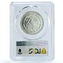 Mexico 1/2 onza Libertad Angel of Independence KM-612 MS69 PCGS silver coin 2001