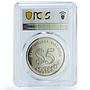 Malaysia 5 ringgit PATA Conference KM-40 Turtle PR 66 PCGS silver coin 1986