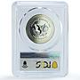 Albania 200 leke European Integration KM-85 Dove Bird MS69 PCGS silver coin 2001