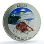 Aruba 5 florins Soldachi Crab KM-65 Wildlife Fauna PR 69 PCGS silver coin 2018