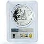 Ethiopia 5 dollars Emperor Menelik II KM-50 PR 69 PCGS silver coin 1972