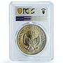 Indonesia 5000 rupiah Orangutan KM-40 Monkey Fauna MS 68 PCGS silver coin 1974