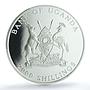 Uganda 2000 shillings Sphinx Pyramids KM-123 Wonders PR 69 PCGS silver coin 1996