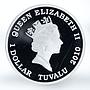 Tuvalu 1 dollar Frederik Chopin 1810-1849 proof silver coin 2010