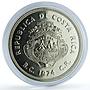 Costa Rica 100 colones Manatee KM-201 Conservation Fauna silver coin 1974