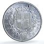 Italy 5 lire Victor Emmanuel II KM-8.3 silver coin 1873 BN