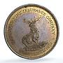 United States Hartford Fire Insurance Company Advertising Token Deer brass 1915