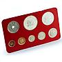 Papua New Guinea Various Set Commemorative Pope John Paul II Visit coins 1984