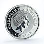 Australia 1 dollar Year of the Dog Lunnar Series I 1 oz Silver Coin 2006