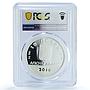 Abkhazia 10 apsar Simon Cathedral New Afon Church PL 69 PCGS silver coin 2010