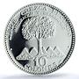 Costa Rica 10 colones Unification KM-192 History Tree PR69 PCGS silver coin 1970