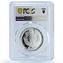 Tajikistan Ismail Somoni Independence 10 Years PR69 PCGS 20 gr silver medal 2001