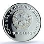 Vietnam 100 dong Edaphosaurus KM-45 Fauna Dinosaurs PR 68 PCGS silver coin 1994