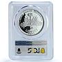 Haiti 50 gourdes Woman with Shell Mark Left KM-104.1 PR 69 PCGS silver coin 1973