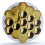 Latvia 5 euros Honeycomb Bees Gilt KM-201 PR 69 PCGS silver coin 2018