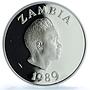 Zambia 10 kwacha Save the Children KM-27 UNICEF PR 66 PCGS silver coin 1989