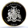 Barbados 1 dollar Flamingo F15 Mark KM-81 Fauna Bird PR 69 PCGS silver coin 2016