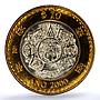 Mexico 10 pesos Millennium Aztec Rev. KM-636 MS 67 PCGS bimetal coin 2000