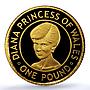 Jersey 1 pound Princess Diana Wales KM-173 Politics PR 69 PCGS gold coin 2007