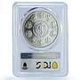 Mexico 1 onza Libertad Angel of Independence KM-639 MS 67 PCGS silver coin 2002