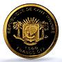Ivory Coast 1500 francs Scarabaeus Sacer Fauna Insect PR 70 PCGS gold coin 2010