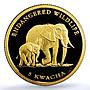 Malawi 5 kwacha Elephant African Wildlife Fauna PR 70 PCGS gold coin 2004
