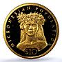 Nauru 10 dollars Micronesian Population KM-76 Woman PR 69 PCGS gold coin 2007