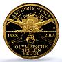 Suriname 20 dollar Anthony Nesty KM-65 Seoul Olympics PR 69 PCGS gold coin 2008